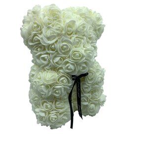 Rose Teddy Bear Artificial Flower Valentine's Day Wedding Anniversary 9.5"
